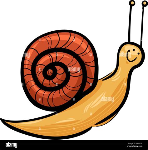 Animal Shell Illustration Slug Snail Cartoon Maddening Pert