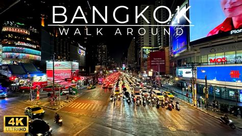 4K Walking Around The Bustling District Of Bangkok Downtown Asok