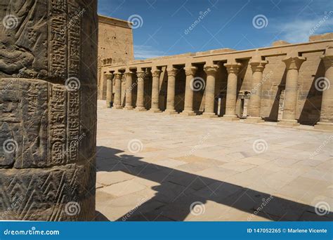 Egypt. Temple of Philae, Temple of Isis Editorial Image - Image of ...