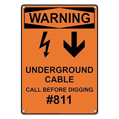 Weatherproof Plastic Vertical Osha Warning Underground Cable Call