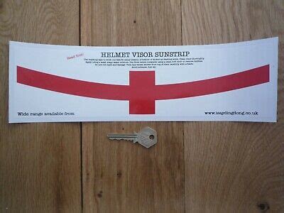 England St George S Cross English Flag Curved Helmet Visor Sunstrip