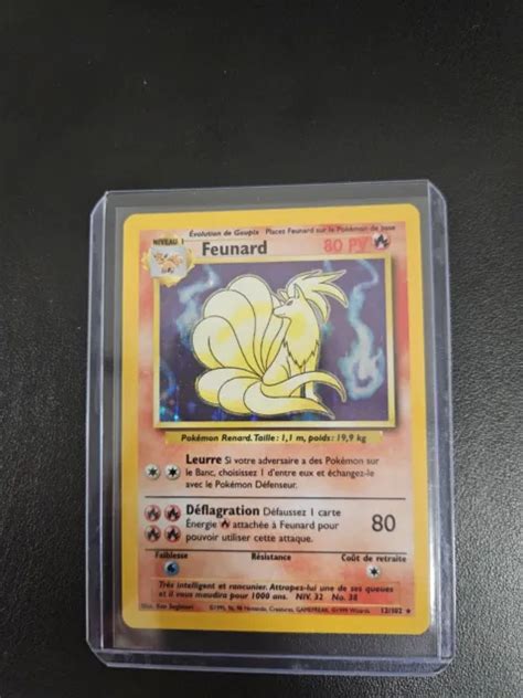 CARTE POKEMON FEUNARD 12 102 Holo Set De Base Wizards FR EUR 49 00