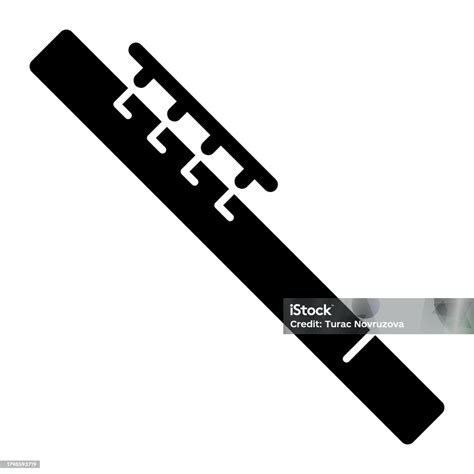 Flute Solid Icon Flageolet Vector Illustration Isolated On White