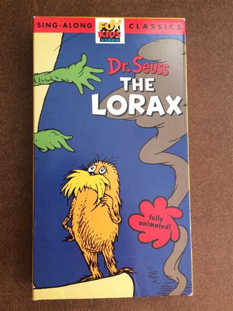 Dr Seuss The Lorax Vhs Fox Kids Video 1994 Vintage