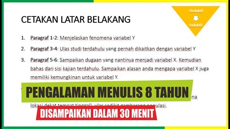 Cara Membuat Latar Belakang Kuantitatif Tutorial Step By Step Bisa Untuk Artikel Ilmiah