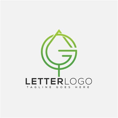 G Blatt Logo Design Vorlage Vektorgrafik Branding Element Premium Vektor