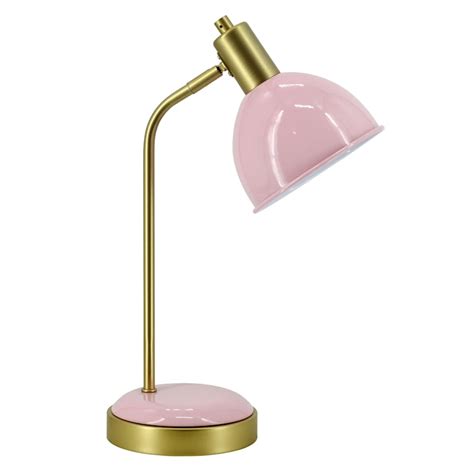 Pink & Gold Desk Lamp, 16"