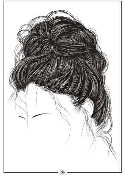 Messy Bun Drawing At Explore Collection Of Messy