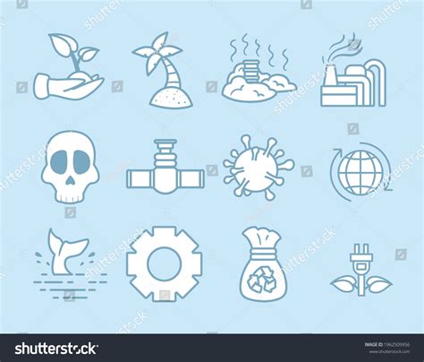 Climate Change Global Warming Symbol Collection Stock Vector (Royalty ...