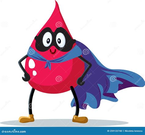 Superhero Blood Drop Donation Concept Vector Illustration Stock Vector