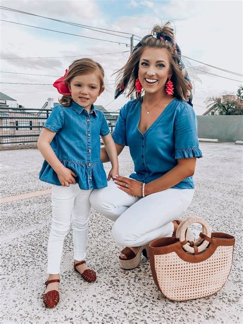 My Favorite Way To Style Chambray Mom Daughter Outfits Mommy