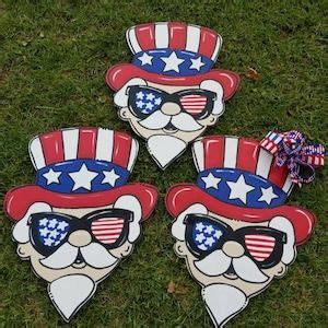 TEMPLATE Merica Door Hanger Template 4th Of July Uncle Etsy Fourth Of