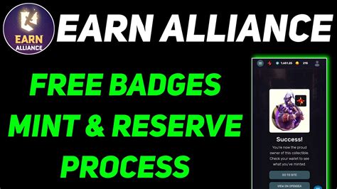 Earn Alliance Airdrop Update Earn Alliance Badges Reserve Mint