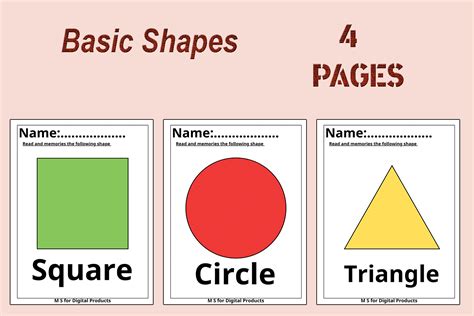 The Four Basic Shapes Freebies Graphic by M S for Digital Products · Creative Fabrica