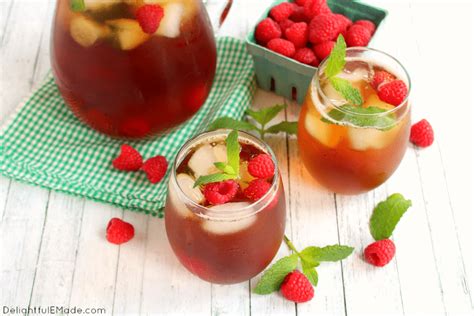 Raspberry Mint Iced Tea Easy Raspberry Iced Tea Recipe