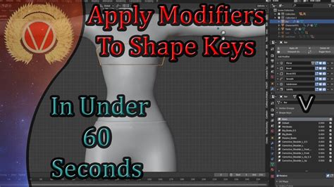 Blender Tutorial The Best Way To Apply Modifiers To Shape Keys Youtube