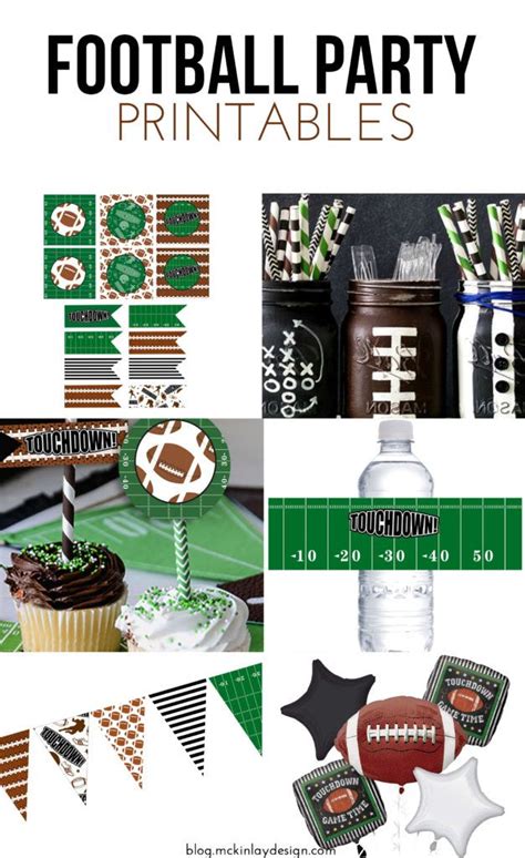 Football Party Printables Football Theme Birthday Football Party