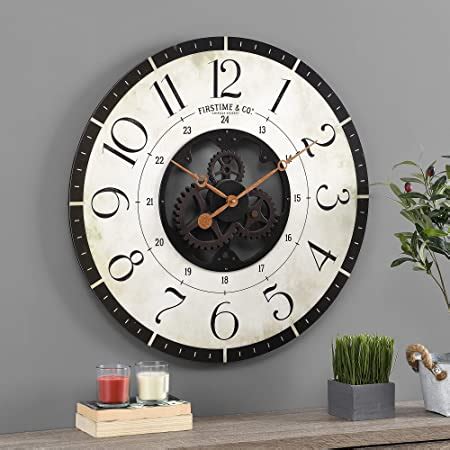 Amazon Firstime Co Cooper Wall Clock Gray Galvanized