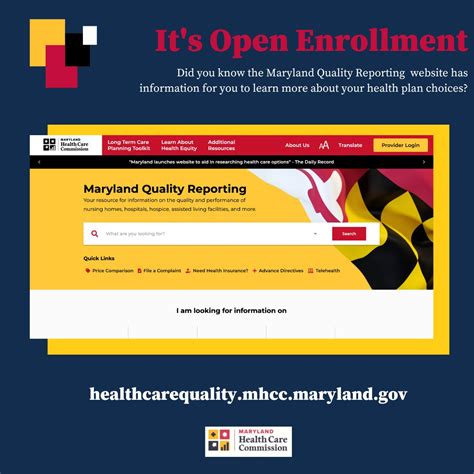 It's open enrollment for State employees. Visit the Maryland Quality ...