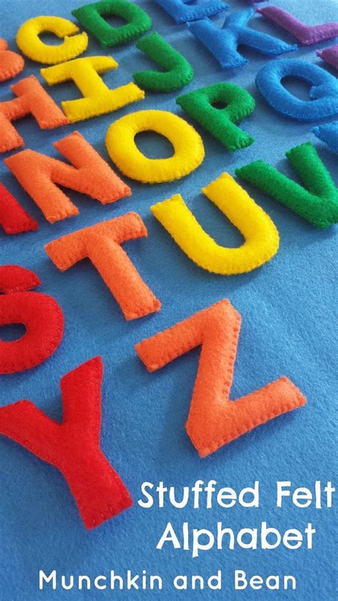 Stuffed Felt Alphabet Felt Diy Felt Letters Felt Crafts