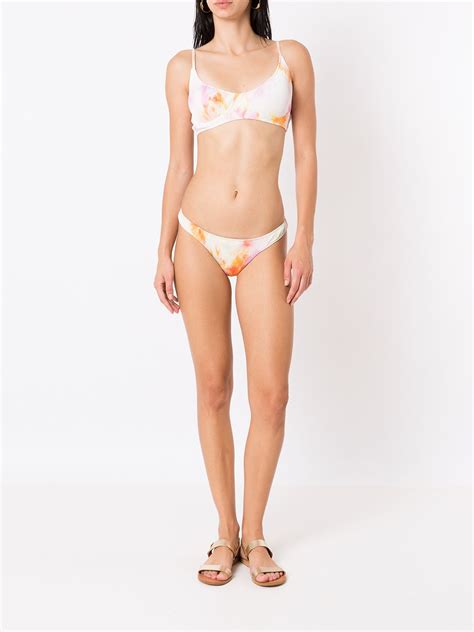 Brigitte Tie Dye Ribbed Bikini Set Multicolour Farfetch