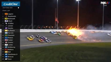 Nascar Daytona Last Lap Huge Crash Youtube