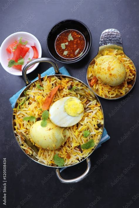 Egg Dum Biryani Or Anda Biryani Fragrant Basmati Rice Cooked With Spicy