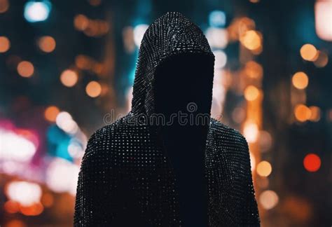 AI Generated Illustration Of A Silhouette Of A Person Wearing A Hooded