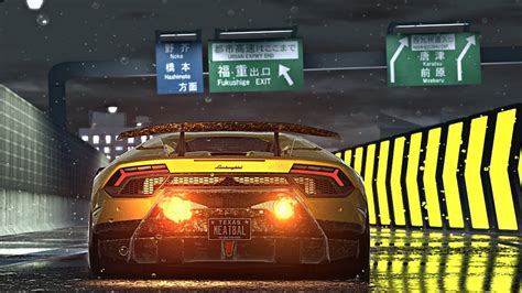 Driving In The Rain On Fukuoka Urban Expressway Lamborghini Huracán Assetto Corsa Youtube