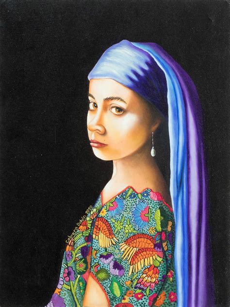 Vermeer-Inspired Original Portrait Painting - The Girl of Guatemala ...