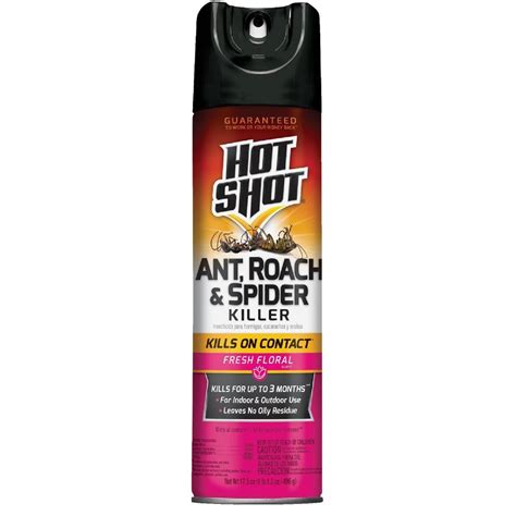 Hot Shot 17 5 Oz Fresh Floral Scent Aerosol Spray Ant Roach Killer Plus Germ Killer Hills