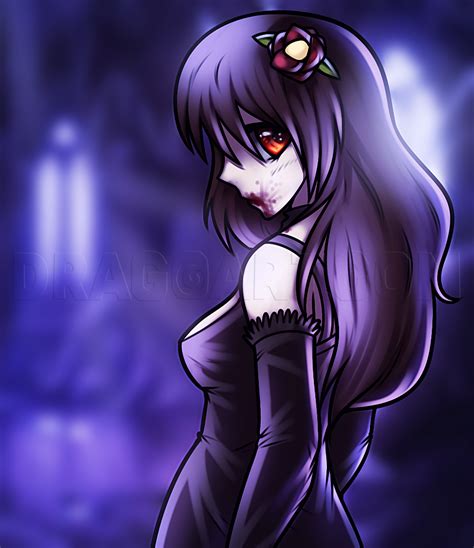 How To Draw An Anime Vampire Girl Step By Step Drawing Guide By Dawn
