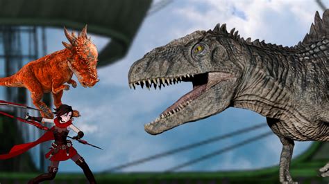 Stiggo And Ruby Rose Vs Zeb The Giganotosaurus By Stiggo Stygimoloch On Deviantart