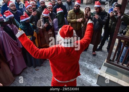 Srinagar Cachemira India 25 De Diciembre De 2023 Los Cristianos