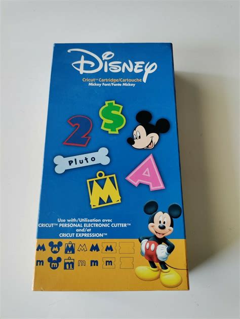 Cricut Cartridge Mickey Font Disney 29 0381 W Box Manual Key Overlay Mickey Font Cricut