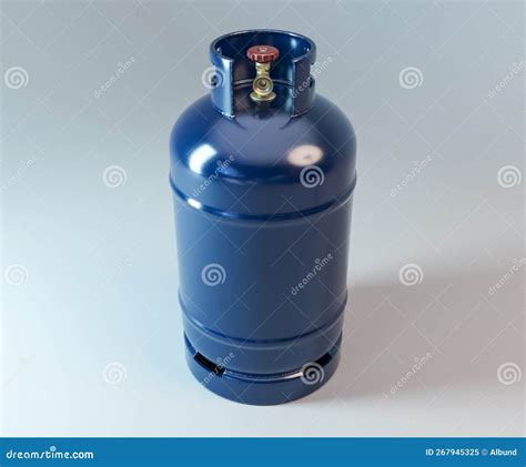 Blue Gas Cylinder stock illustration. Illustration of faucet - 267945325