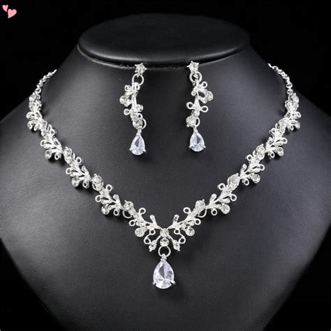 Conjunto De Joias Para Noivas - Conjunto De Jóias De Noiva Elegante Floral Para Mulheres/Brides ...