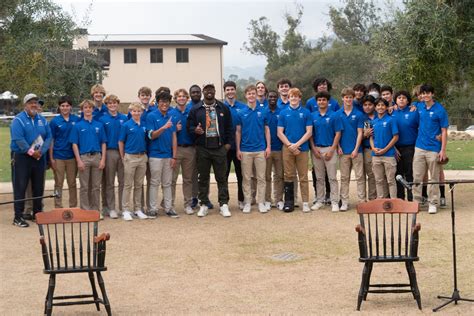 Von Miller With Cif Champion Rams Football Team Cate School