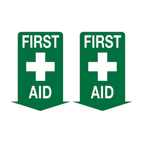 3d First Aid Projecting Sign First Aid With Picto 250x175mm Poly