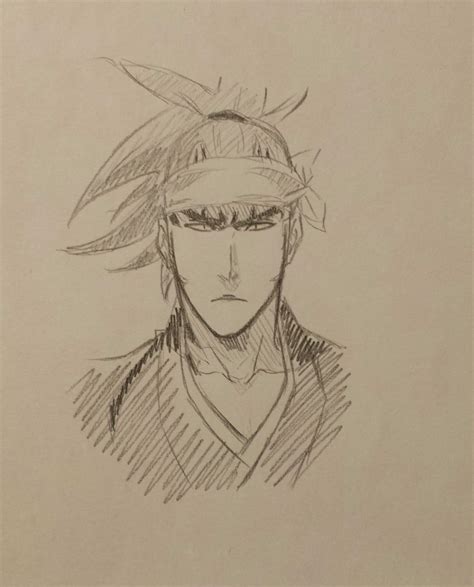 Renji Abarai Sketch By Briannableach On Deviantart