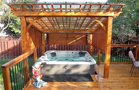 Hot Tub Pergola Decks Pergola Gazebos