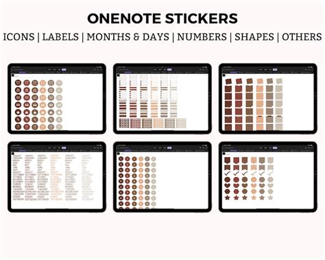 Onenote Digital Stickers Onenote Planner Stickers Onenote - Etsy