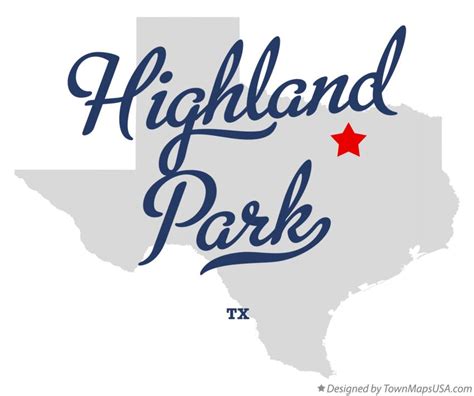 Map of Highland Park, TX, Texas