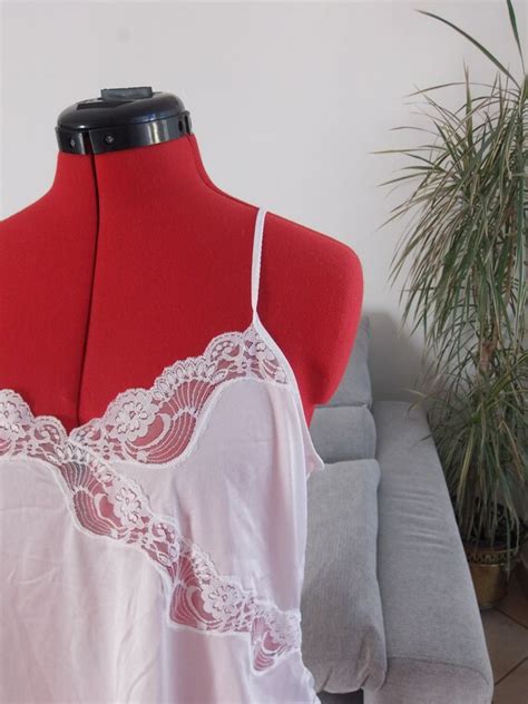 Vintage Lingerie Lace Top 90 S Slip Satin Lace Top Gem