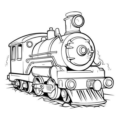 Premium Vector | Steam locomotive of a cartoon steam locomotive