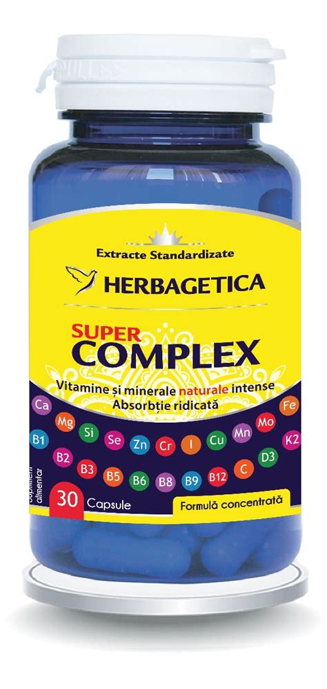 Super Complex 30 Capsule Herbagetica Drmax Farmacie