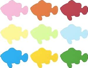 PATIKIL Fish Cutouts 72 Pack Paper Fishes Colorful Fish Cutout For