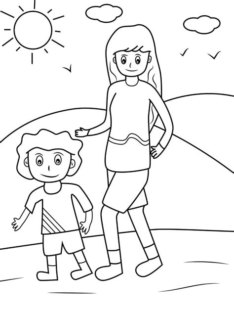 Dibujos De Madre E Hijo Para Colorear Dibujos Online