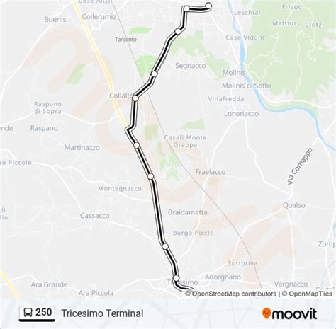 Linea 250 Orari Fermate E Mappe Tricesimo Terminal Aggiornato