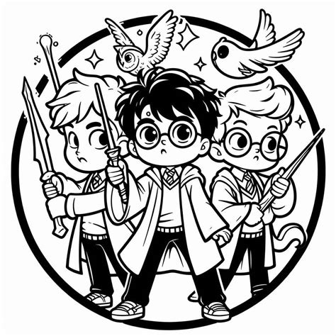 Desenho Para Desenhar Do Harry Potter - Desenhos do Harry Potter para Imprimir e Colorir
